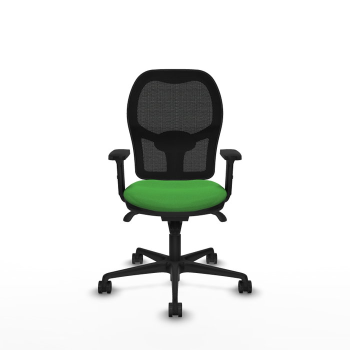 PIQUERAS Y CRESPO Silla de oficina Jorquera, Tela Verde y Malla Negra PIQUERAS Y CRESPO Silla de oficina Jorquera, Tela Verde y Malla Negra