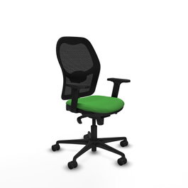 PIQUERAS Y CRESPO Silla de oficina Jorquera, Tela Verde y Malla Negra