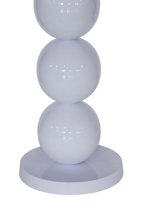 DKD Home Decor Lámpara de Pie de Cerámica y Lino Blanca Brillante