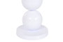 DKD Home Decor Lámpara de Pie de Cerámica y Lino Blanca Brillante