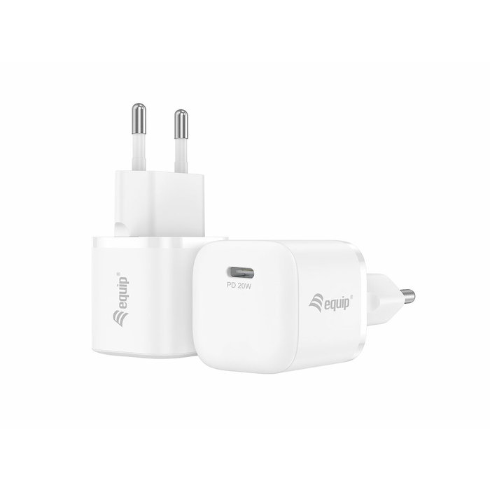 Equip Cargador de Pared 20W USB-C PD 3.0 Blanco Equip Cargador de Pared 20W USB-C PD 3.0 Blanco