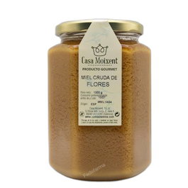 COMO UNA REINA Miel de Flores Cruda Tarro Hexagonal 1000 g
