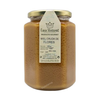 COMO UNA REINA Miel de Flores Cruda Tarro Hexagonal 1000 g COMO UNA REINA Miel de Flores Cruda Tarro Hexagonal 1000 g