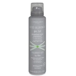 L'Erbolario Desodorante Spray Ácido Hialurónico 125 ml con Ingredientes de Origen Vegetal para Pieles Sensibles 24h Frescor