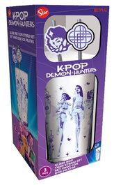 Stor KPop Demon Hunters Vaso Tumbler con pajitas 485 ml