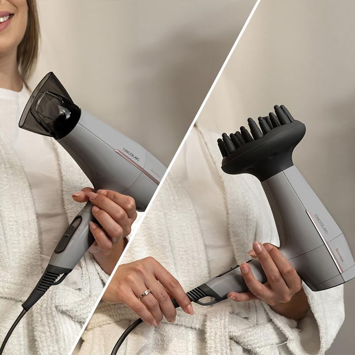 Cecotec Secador de Pelo IoniCare Power&Go Heaven 2000W Gris Difusor 2 Velocidades