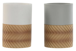 DKD Home Decor Vasos de Resina Surtidos Pack de 2