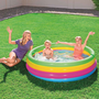 Bestway Piscina Hinchable Infantil 4 Aros Arcoiris 157x46 cm +3 Años Jardin 51117