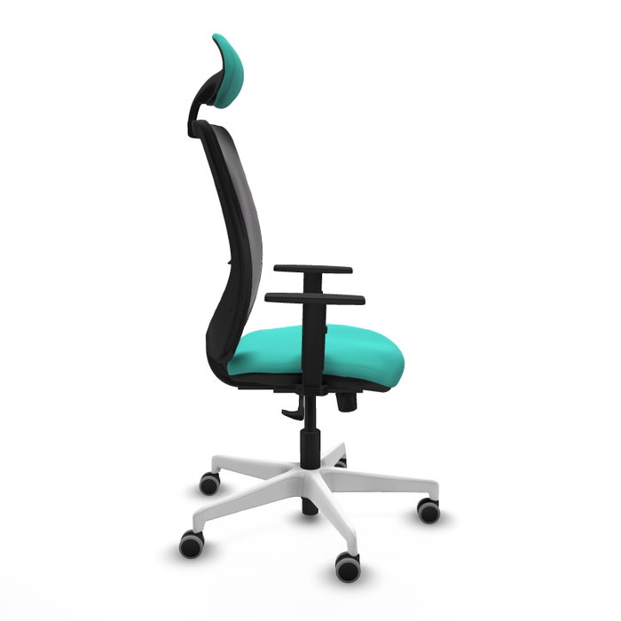 PIQUERAS Y CRESPO Silla de oficina Zulema con mecanismo Sincro, Turquesa y Negro PIQUERAS Y CRESPO Silla de oficina Zulema con mecanismo Sincro, Turquesa y Negro