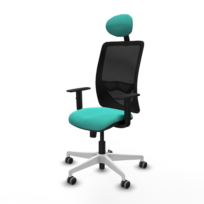 PIQUERAS Y CRESPO Silla de oficina Zulema con mecanismo Sincro, Turquesa y Negro PIQUERAS Y CRESPO Silla de oficina Zulema con mecanismo Sincro, Turquesa y Negro