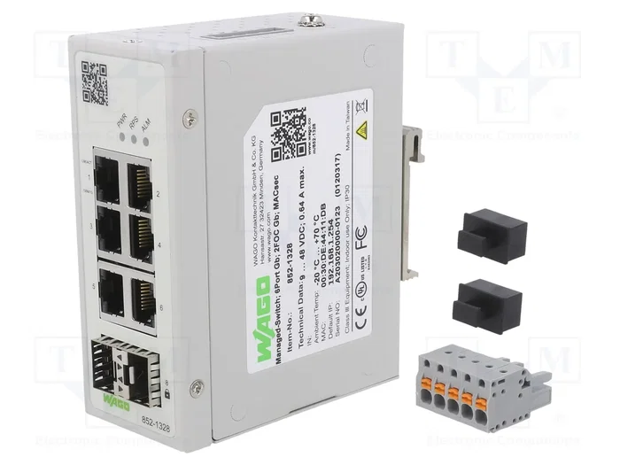 WAGO 852-1328 Módulo de automatización Switch Ethernet administrado WAGO 852-1328 Módulo de automatización Switch Ethernet administrado