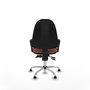 PIQUERAS Y CRESPO Silla de oficina Algarra con mecanismo Asincro, Tela Marrón