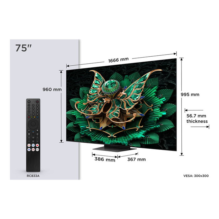 Smart TV TCL 75C7K 75" 4K Ultra HD HDR QD Mini LED