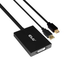 Club 3D CAC-1130 Adaptador MiniDisplayport a DVI-D Activo Dual con USB-A