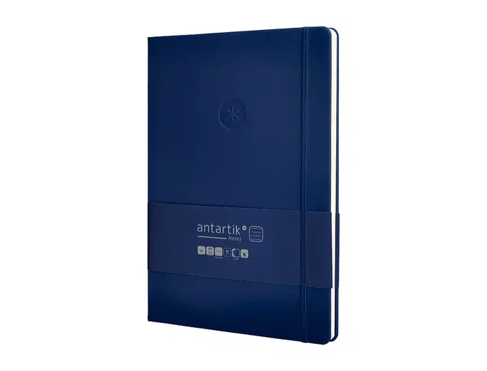 Antartik Cuaderno A4 Tapa Dura Hojas Rayas Azul Marino 100 Hojas 80gr FSC