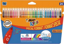 BIC Kid Couleur Estuche de 24 Rotuladores Punta Media Colores Surtidos