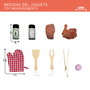 Color Baby Barbacoa de madera con 10 piezas 60x30x66,5 cm
