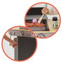 Color Baby Barbacoa de madera con 10 piezas 60x30x66,5 cm