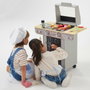Color Baby Barbacoa de madera con 10 piezas 60x30x66,5 cm