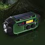 Camry CR1919 Radio Multifunción de Emergencia con Carga Solar/Dinamo/USB-C, Bluetooth 5.0, Linterna LED, Power Bank 4000 mAh, Pantalla LCD, Verde