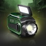 Camry CR1919 Radio Multifunción de Emergencia con Carga Solar/Dinamo/USB-C, Bluetooth 5.0, Linterna LED, Power Bank 4000 mAh, Pantalla LCD, Verde