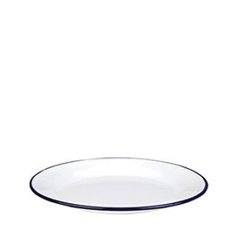 Ibili Plato Llano Esmaltado de Acero, Vajilla, Diámetro 22 cm (Set de 6)