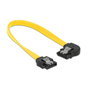 DeLOCK Cable SATA 6 Gb/s 20 cm recto a angulado izquierda amarillo