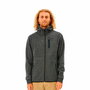 Chaqueta Rip Curl Anti Series Departed Zip Thr Gris oscuro