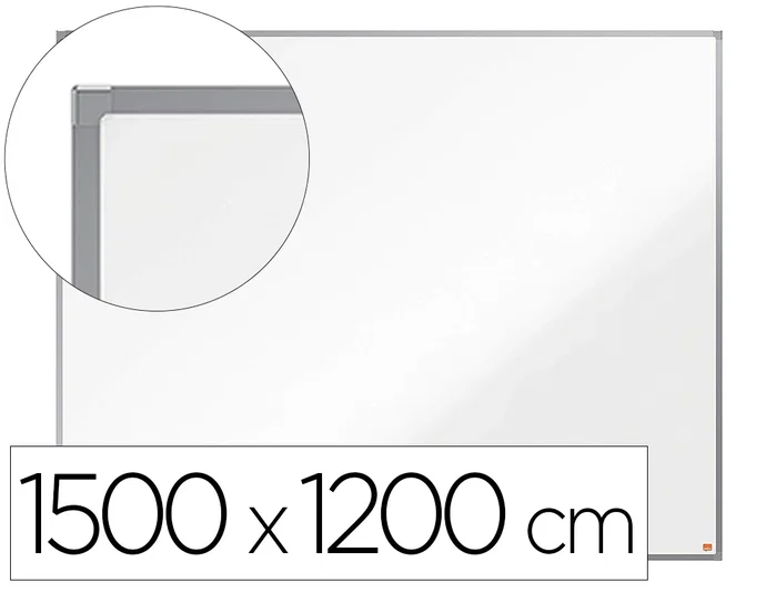 NOBO Pizarra Blanca Magnética Essence Acero Vitrificado 150x120 cm