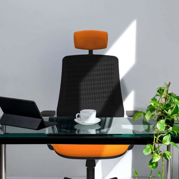 PIQUERAS Y CRESPO Silla de oficina Mardos con Mecanismo Sincro, Crema y Negro