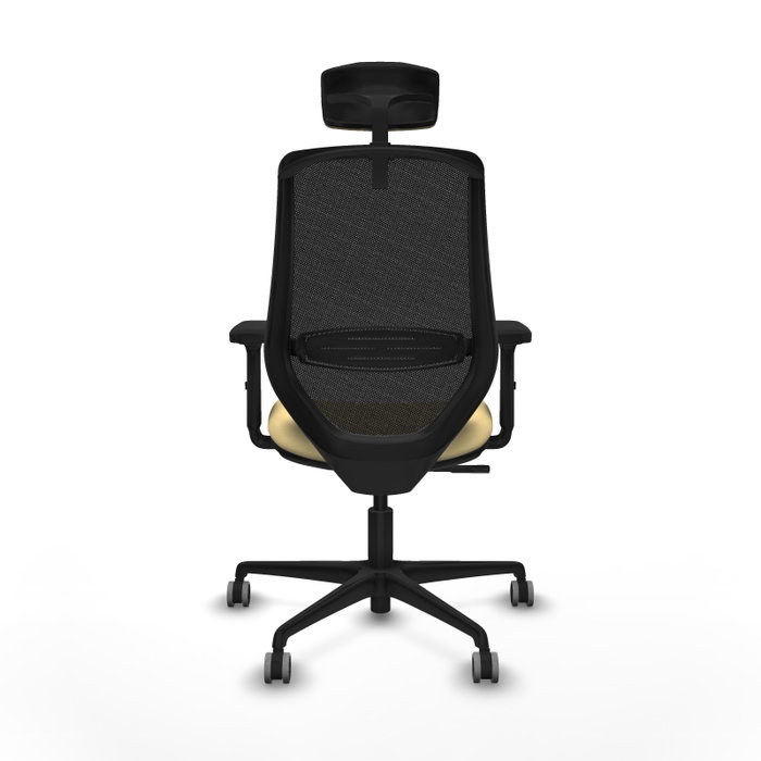 PIQUERAS Y CRESPO Silla de oficina Mardos con Mecanismo Sincro, Crema y Negro
