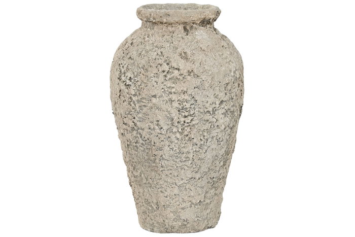 DKD Home Decor Jarrón de Terracota Gris Hecho a Mano DKD Home Decor Jarrón de Terracota Gris Hecho a Mano