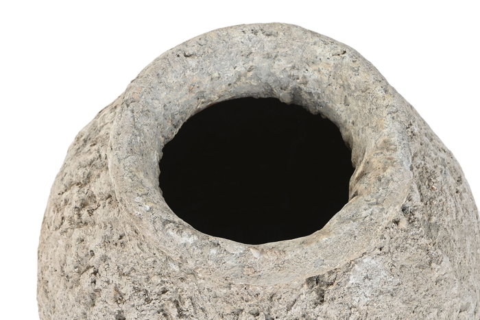DKD Home Decor Jarrón de Terracota Gris Hecho a Mano DKD Home Decor Jarrón de Terracota Gris Hecho a Mano