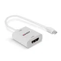 Lindy 41069 Adaptador Mini DisplayPort Macho a HDMI Hembra Tipo A, Resolución 4K 3840x2160/2160p, Blanco
