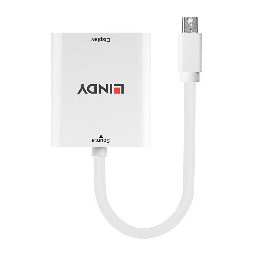 Lindy 41069 Adaptador de Cable de Vídeo Mini DisplayPort a HDMI Tipo A (Estándar) Blanco