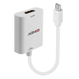 Lindy 41069 Adaptador de Cable de Vídeo Mini DisplayPort a HDMI Tipo A (Estándar) Blanco