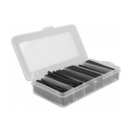 DeLOCK Caja surtida de tubos termorretráctiles 2:1, Negro, 196 piezas
