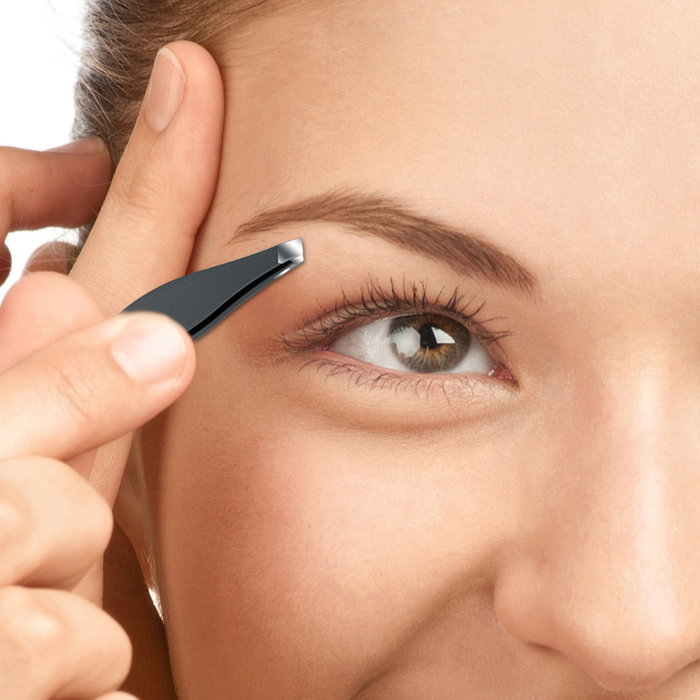 Cosmetic Club Pinzas Depilación Doble Función Punta Plana y Fina Precisión Óptima