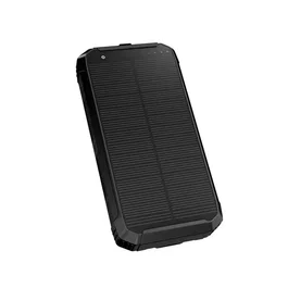 Platinet Powerbank 10000mAh con Carga Solar, Inalámbrico 15W, Linterna, 2x USB-A, 1x USB-C - Ideal para Camping