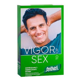 SANTIVERI Vigor Sex: Azafrán, Damiana y Zinc para Libido, Deseo Sexual y Niveles de Testosterona - 24 Comprimidos