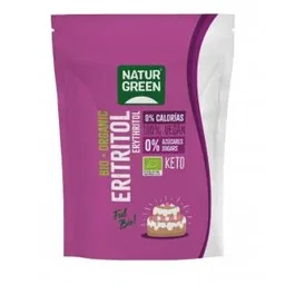 Naturgreen Eritritol Endulzante Edulcorante Natural 1Kg, Bio, Vegan, Sin Azúcar, Sin Gluten, Bajo Índice Glucémico, para Repostería y Bebidas