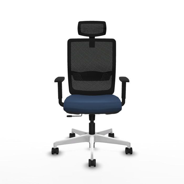 PIQUERAS Y CRESPO Silla de oficina Haches Azul marino y Negro