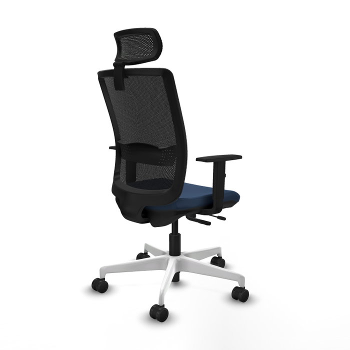 PIQUERAS Y CRESPO Silla de oficina Haches Azul marino y Negro