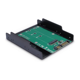 Inter-Tech Trägerrahmen KT001B PCI 3,5 pulg. SATA a M.2 SATA retail