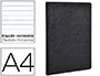 Clairefontaine Libreta Age-Bag Tapa Cartulina Lomo Cosido Rayado Horizontal 96 Hojas 210x297 mm Negro 90 g/m²