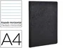 Clairefontaine Libreta Age-Bag Tapa Cartulina Lomo Cosido Rayado Horizontal 96 Hojas 210x297 mm Negro 90 g/m²