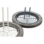 DKD Home Decor Portarrollos de Metal y Rubberwood, Surtido de 2 Unidades (Azul y Blanco)