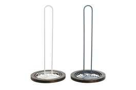 DKD Home Decor Portarrollos de Metal y Rubberwood, Surtido de 2 Unidades (Azul y Blanco)