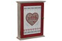 DKD Home Decor Armario para llaves de MDF con tapa Rojo