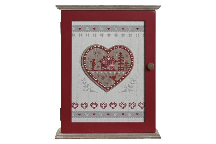 DKD Home Decor Guardallaves Rojo Blanco 6.5 x 26 x 20 cm (4 Unidades)